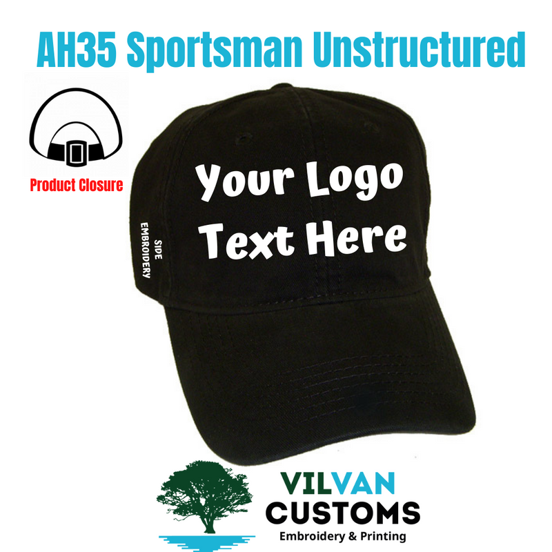 AH35 Sportsman Unstructured, Custom Embroidery