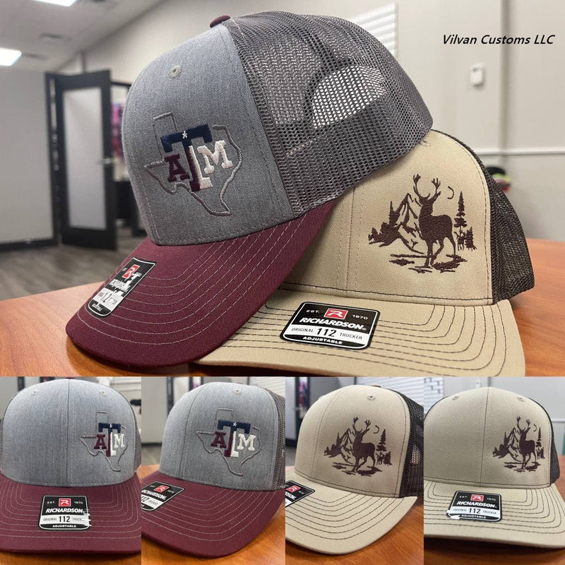 Custom Embroidery, 511 Richardson Blend Flat Bill Trucker Hats