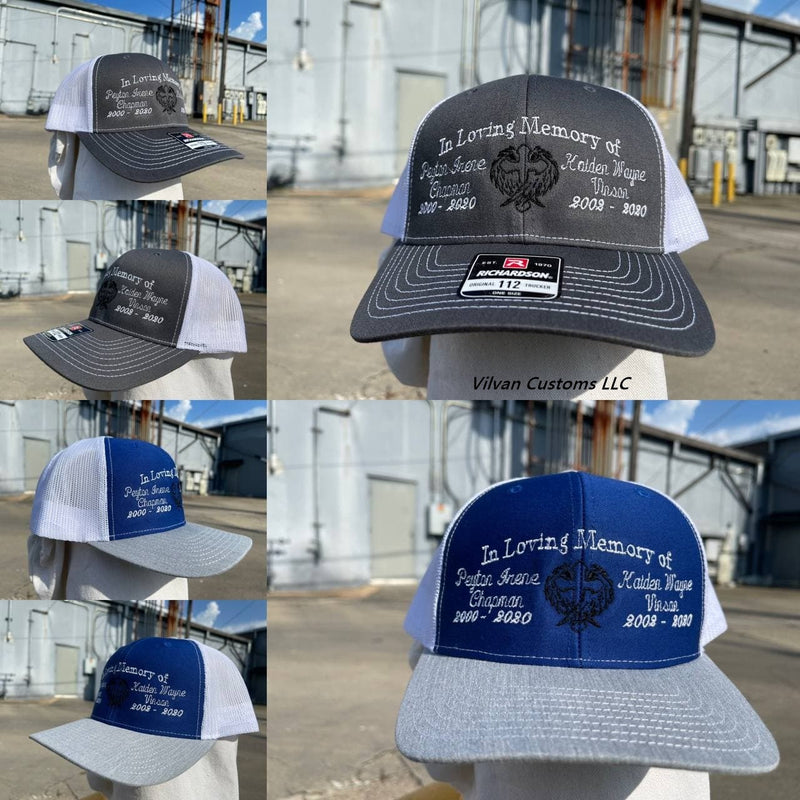 Custom Embroidery, 6997B Mega Cap Six-panel Flat Bill Trucker Hats