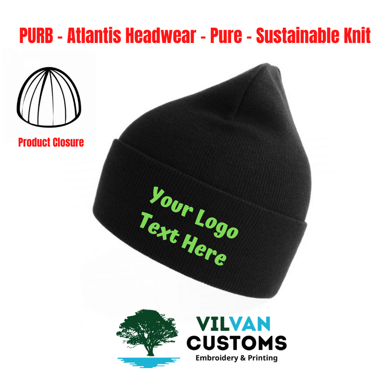 PURB – Atlantis Headwear – Pure – Sustainable Knit, Custom Embroidery